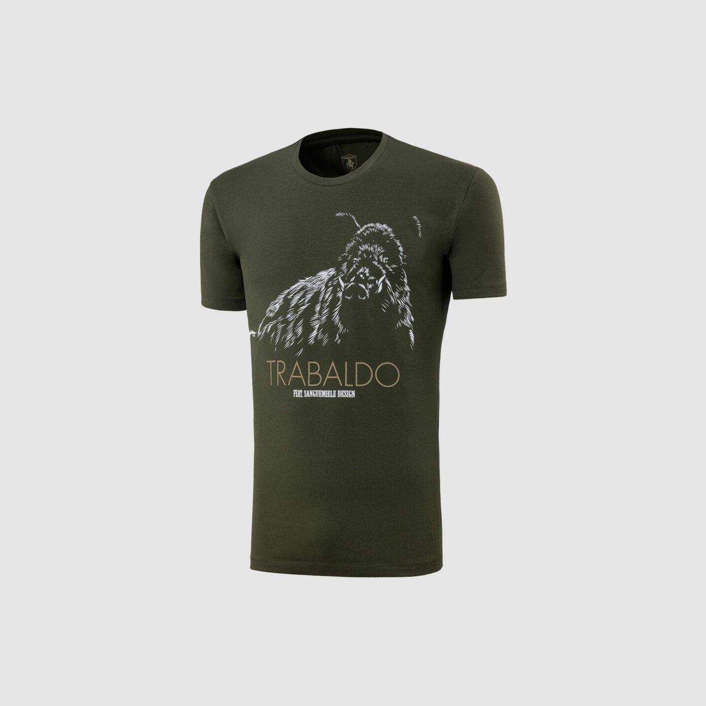 Trabaldo Identity T-Shirt mit grünem Wildschwein-Druck