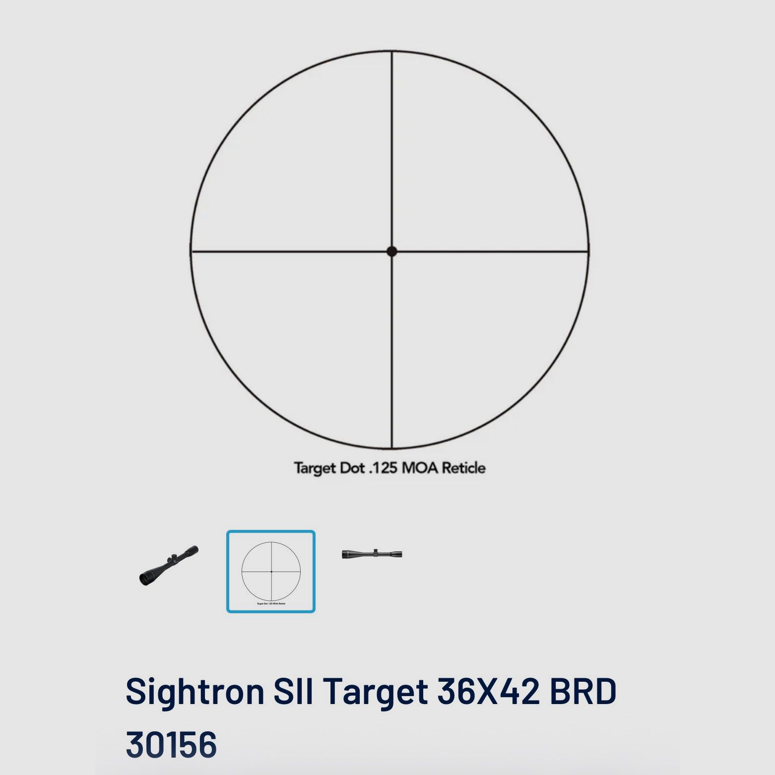 Sightron SII 36x42BRD 0.125 MOA