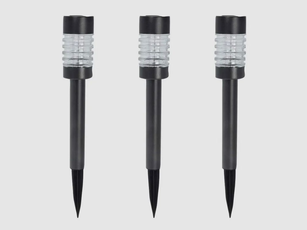 Set aus 3 Solar-LED-Lampen warmweiß - Schwarz, Bild 3 von 7