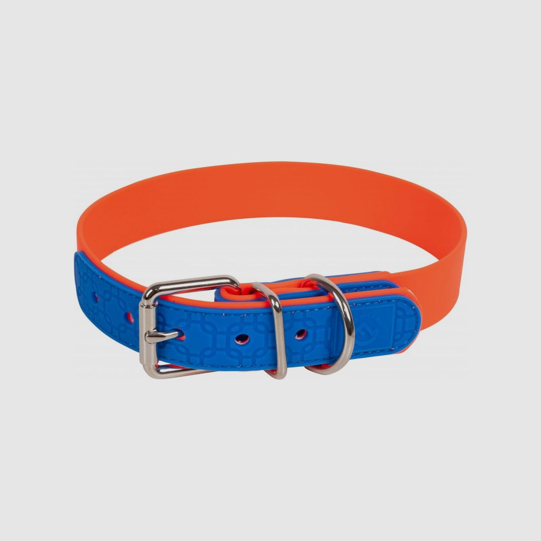 Farmland Halsband 40cm signalorange/blau