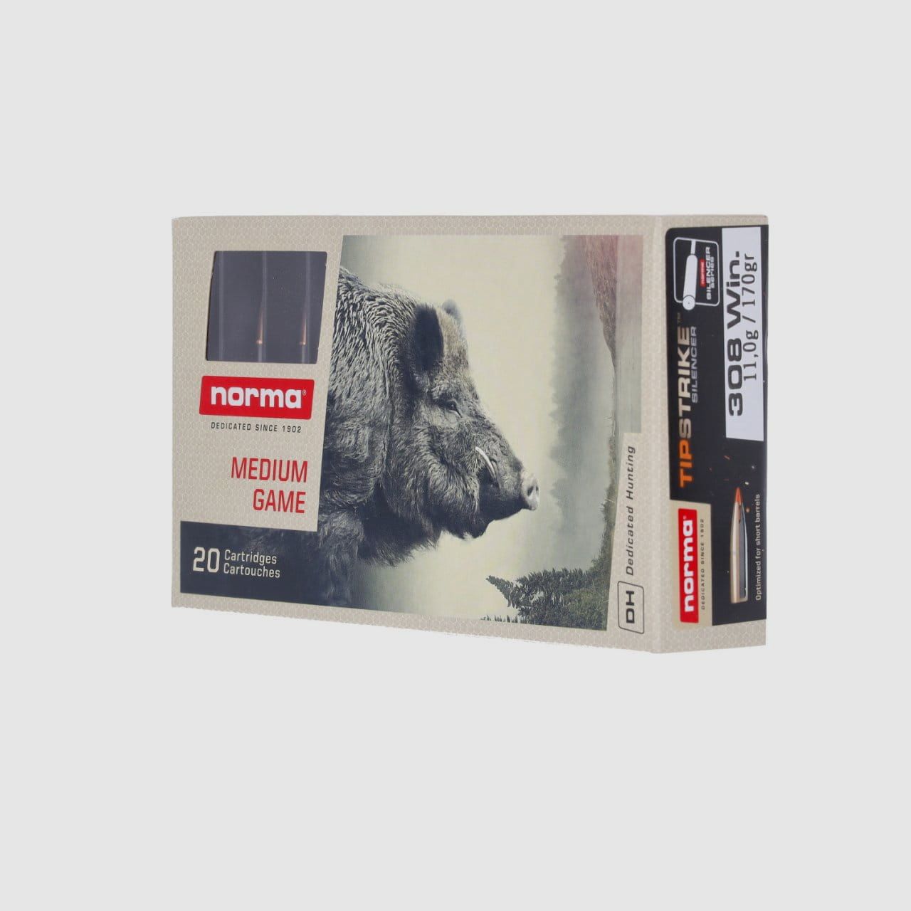 Norma .308 WIN TIPSTRIKE SILENCER 11 g 170 gr - 20 pz