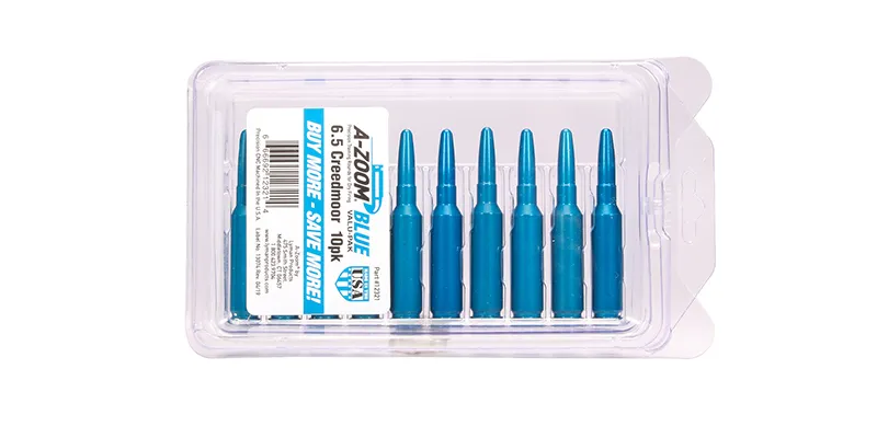 A-Zoom Pufferpatrone 6.5 Creedmor Snap Cap Blue 10 Pack