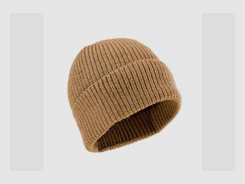 Merino Wollmütze Classic Coyote aus 100%-Merinowolle