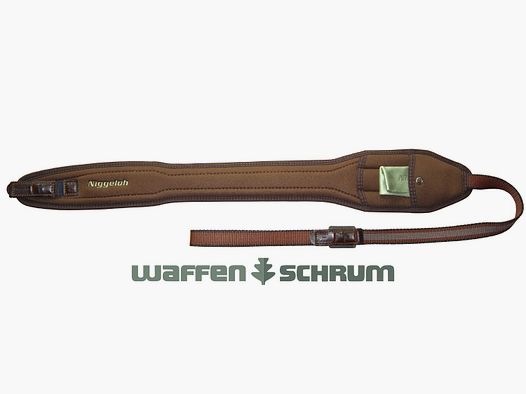 Niggeloh geweerriem Speed Neopreen - Bruin met snelsluiting