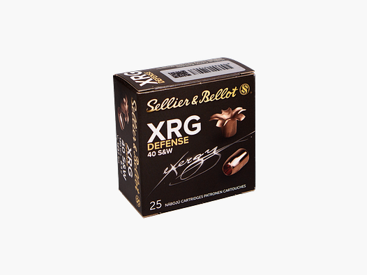 Sellier & Bellot Pistol Ammunition XRG Defence .40 S&W 8.4g eXergy Defense