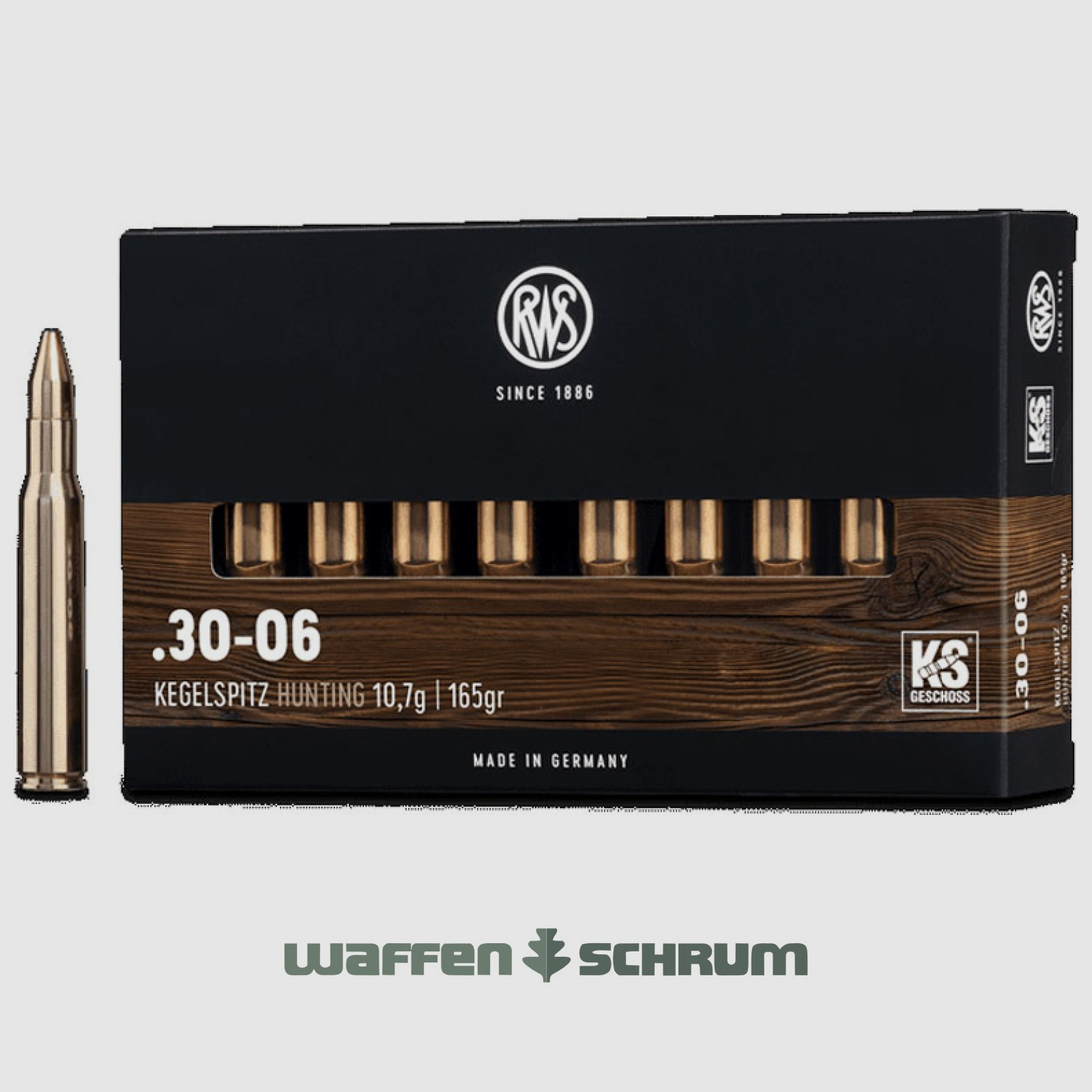 RWS Kegelspitz 10,7g - 165gr .30-06Spring