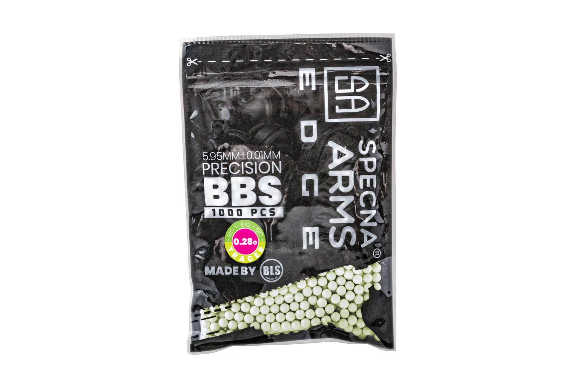 6 mm ASG BBs Specna Arms EDGE Tracer BIO 0.28 g – 1000 pcs – green, image 2 of 2