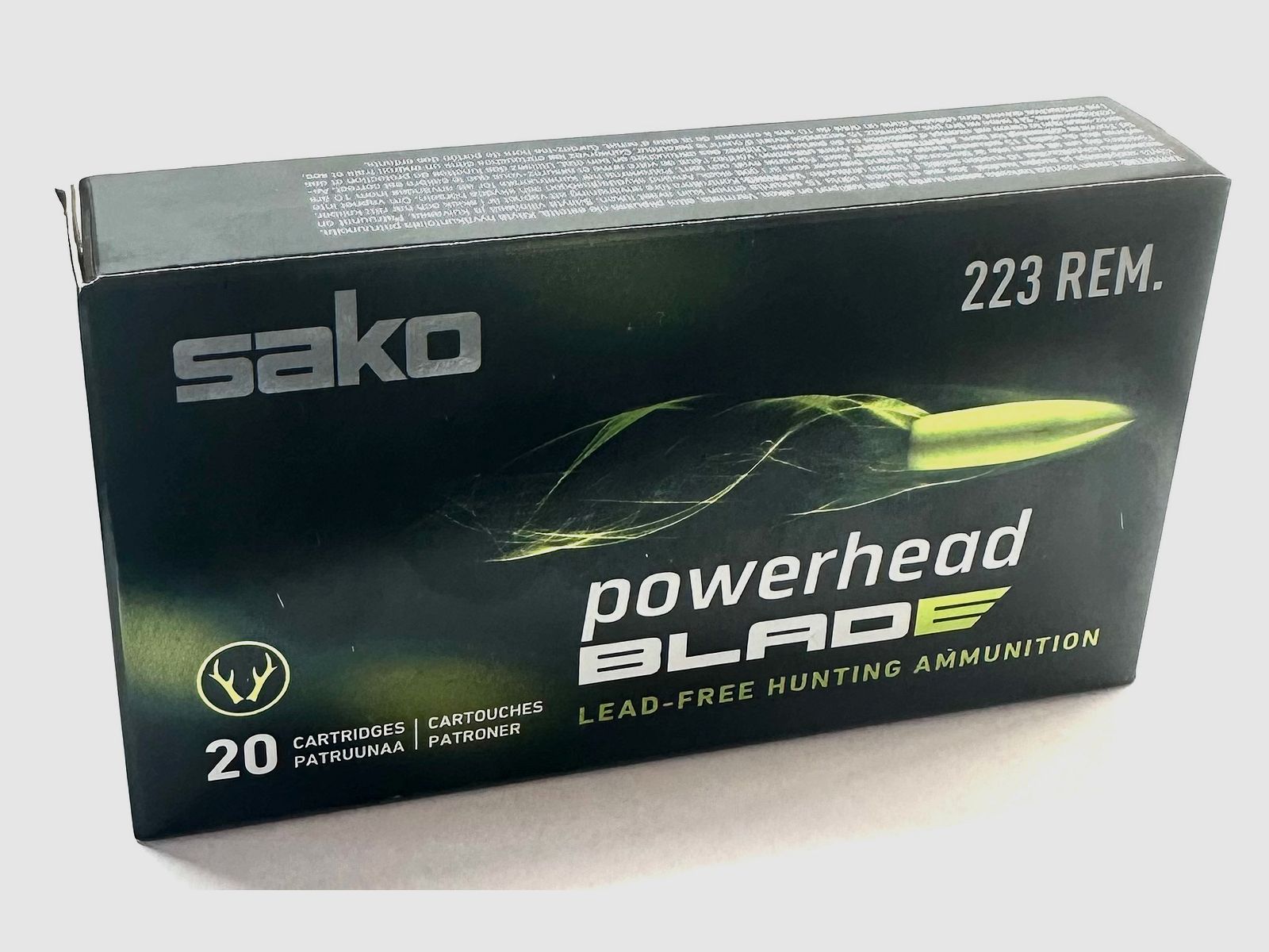 Sako 133000244 Büchsenpatronen .223 Rem. Powerhead Blade SP 3,5g 55grs Bleifrei 20 Stück