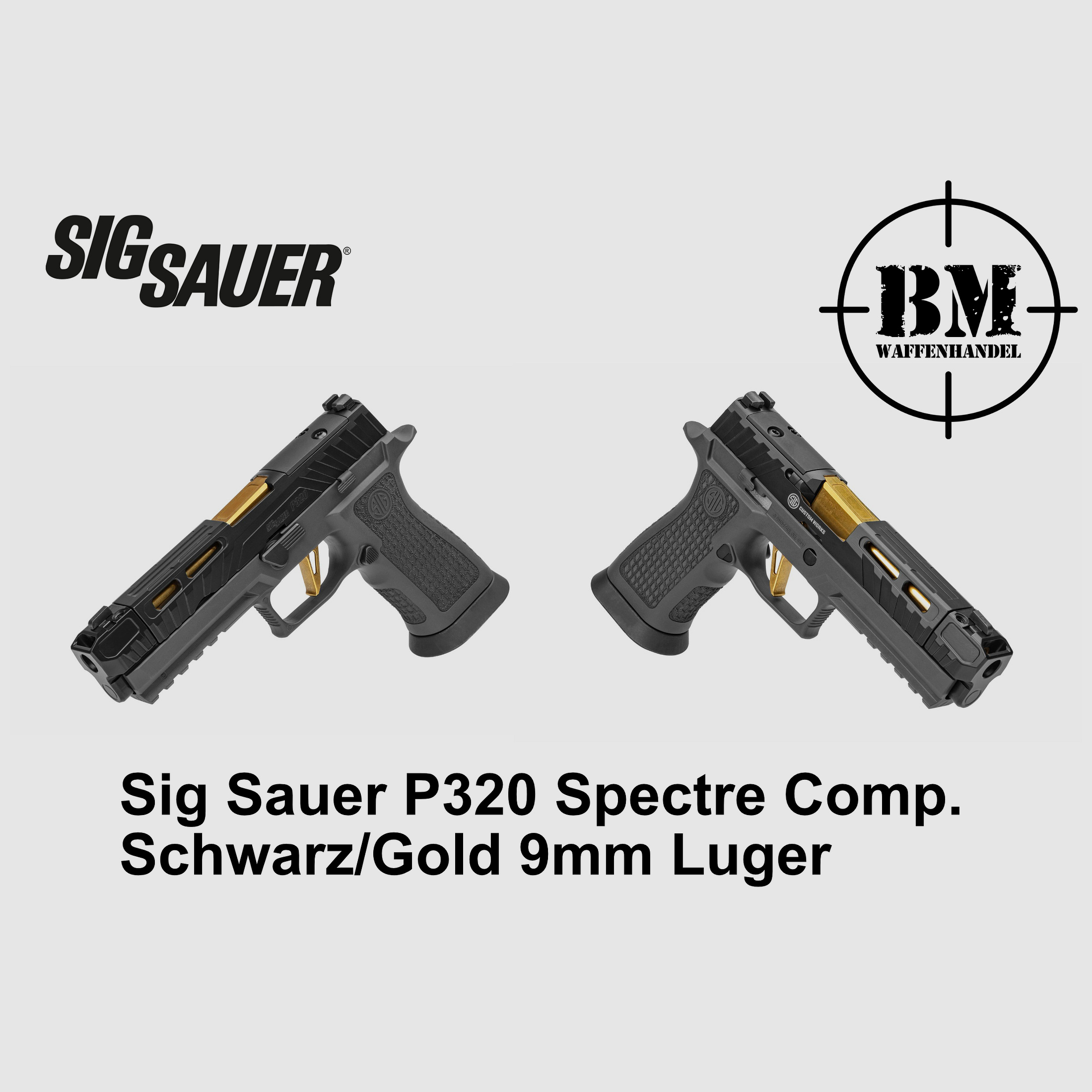 Sig Sauer P320 Spectre Comp. Schwarz/Gold 9mm Luger - Selbstladepistole