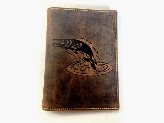 Greenburry 328B-Pike-25 Vintage ID folder 4-piece. Pike brown