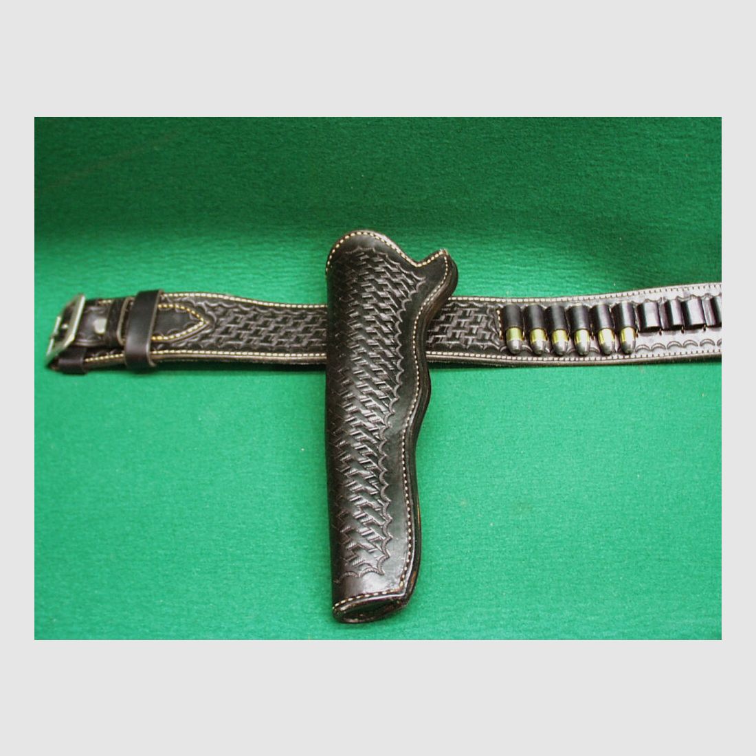 Custom Made Leder - Gürtel, schwarz, Breite: 6cm