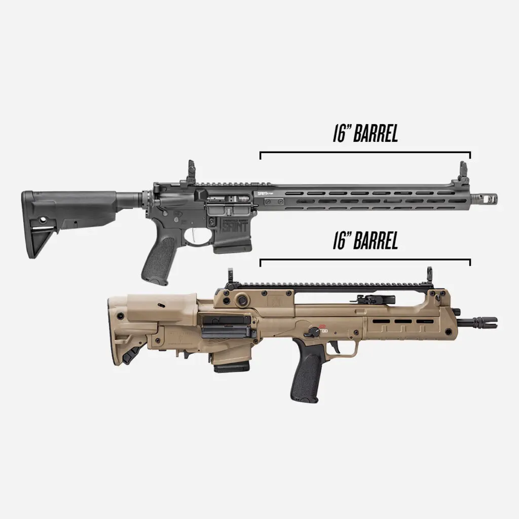 Bullpup Springfield HELLION 16" cal. .223 Rem TAN, immagine 2 di 10