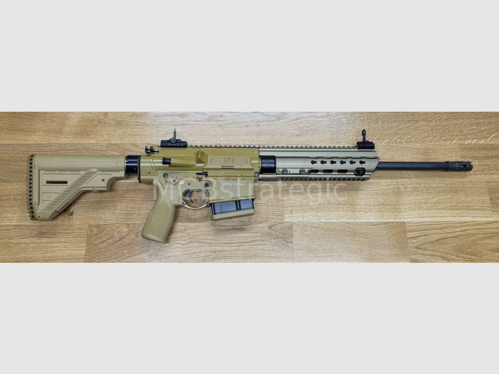 Heckler & Koch GmbH MR308 A3 EDICIÓN ESPECIAL rifle semiautomático .308Win - Diseño y técnica de patrulla G28 - similar a HK 417 M110A1 - Superior e inferior recubiertos RAL8000