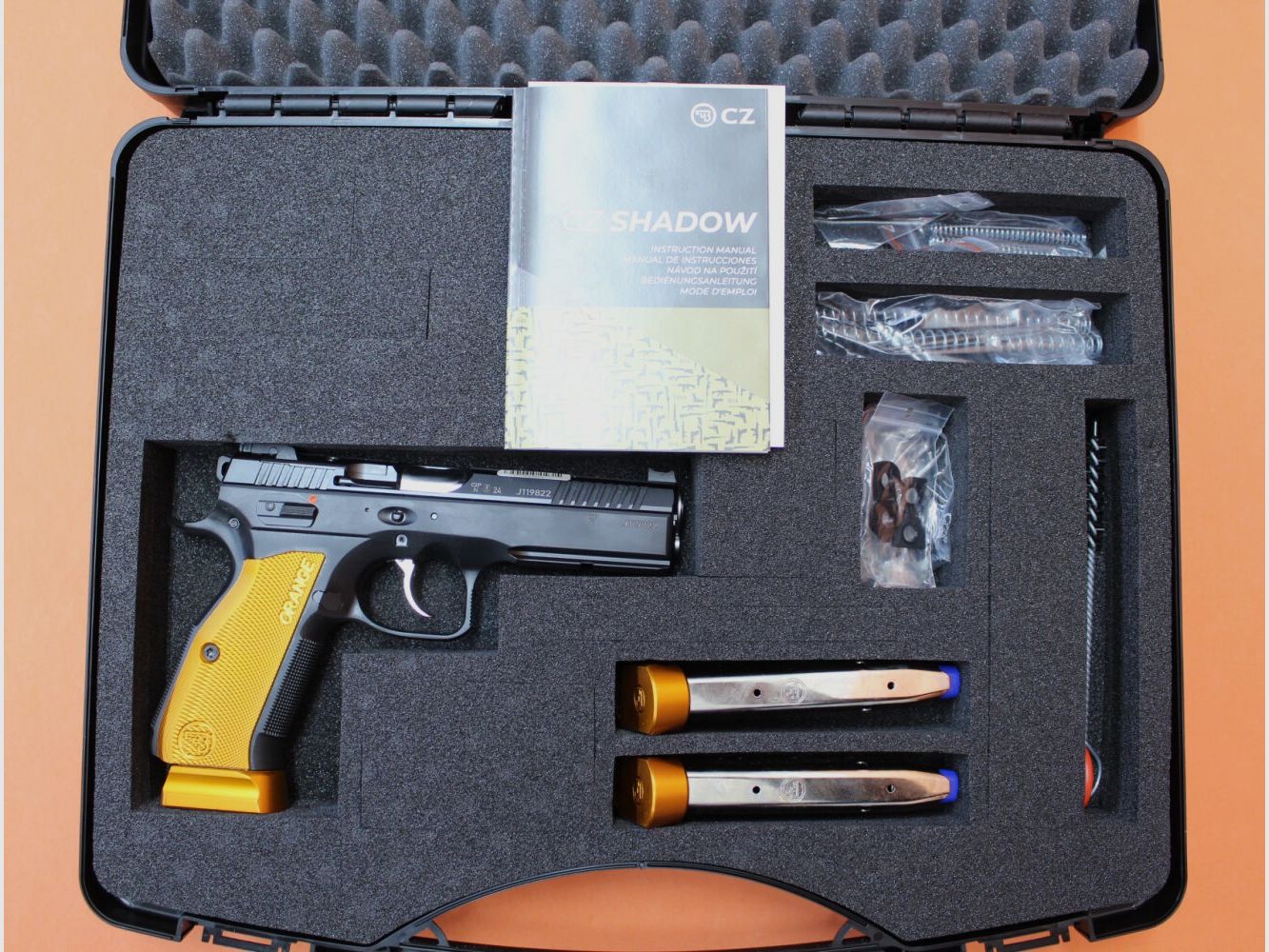 CZUB Ha.Pistolet 9mmLuger CZUB CZ SHADOW2 Orange OR Prêt pour Optiques 119mm Canon/ pour Red Dot Sight CZ75