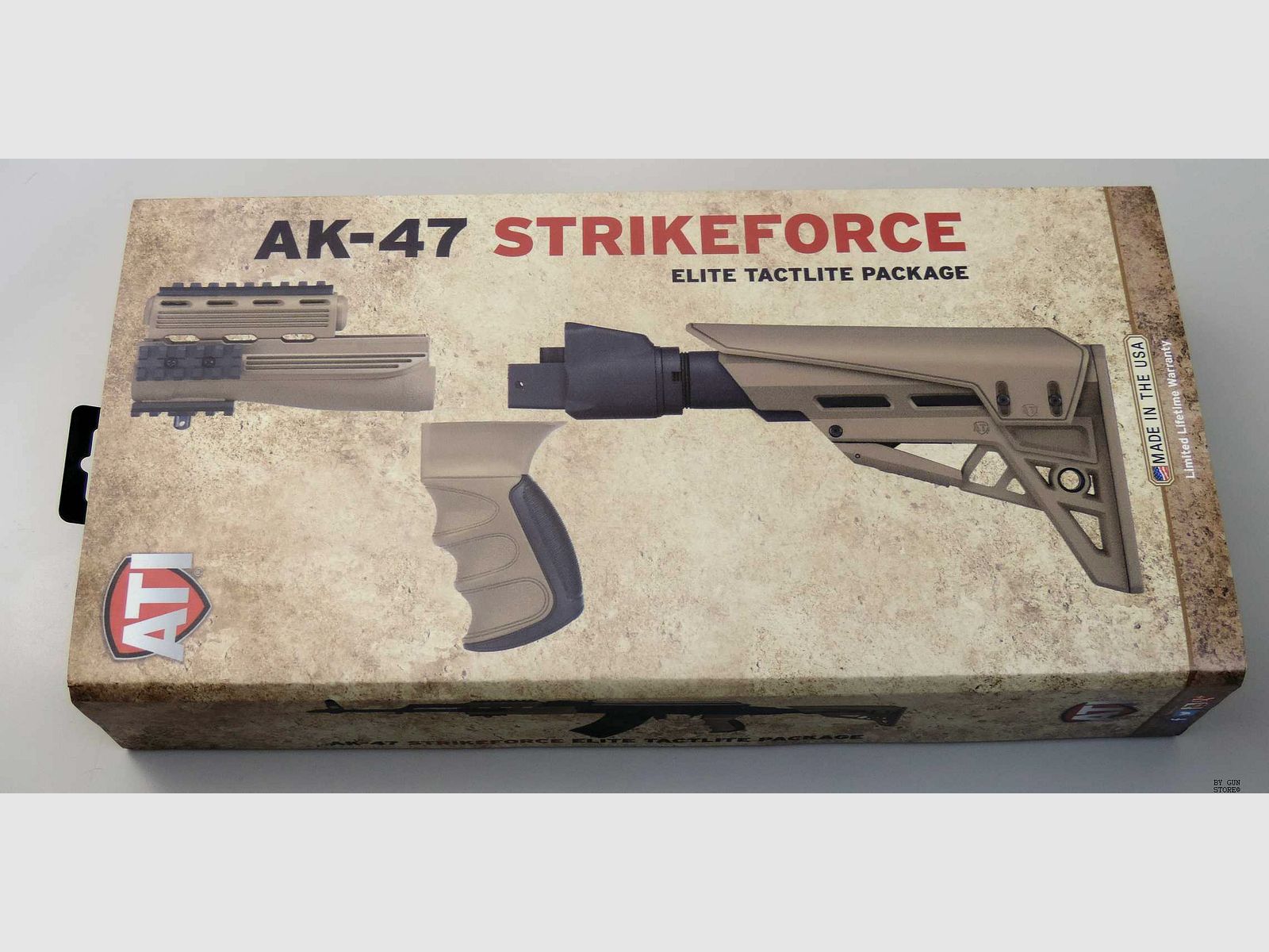 ATI AK-47 Strikeforce Elite TacLite package with Skorpion Recoil System Desert