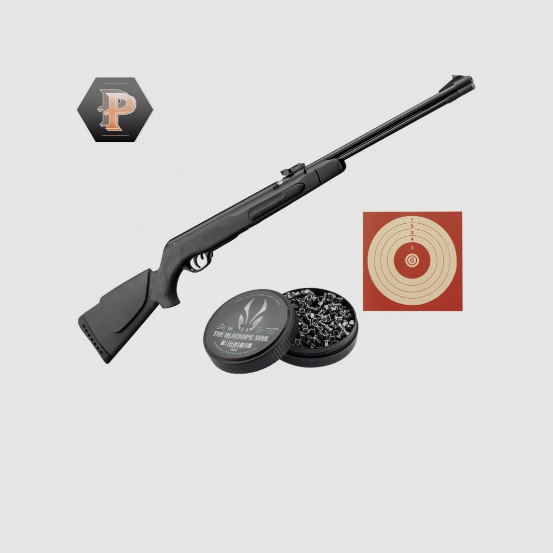 Carabina de aire Gamo CFX cal. 5,5mm con cañón fijo + balines + dianas, imagen 6 de 6