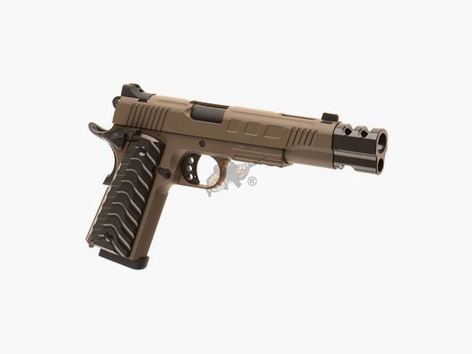 KP-16 Pistola CO2 in metallo completo con blowback in tan