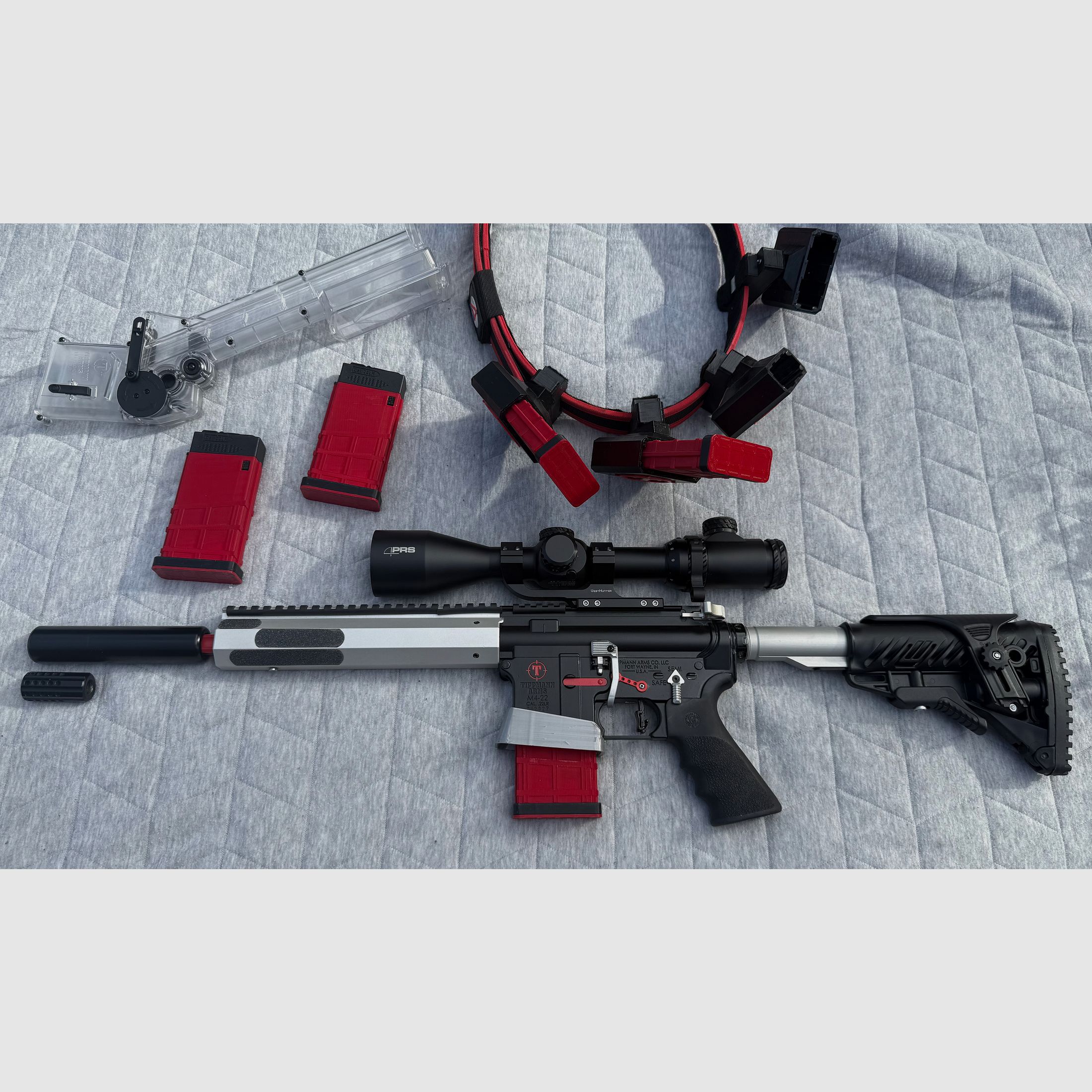 Tipppmann M4-22 Elite Red Line .22lr 16"  mit ZF 2,5-15x50 und Hipertouch  Competition 