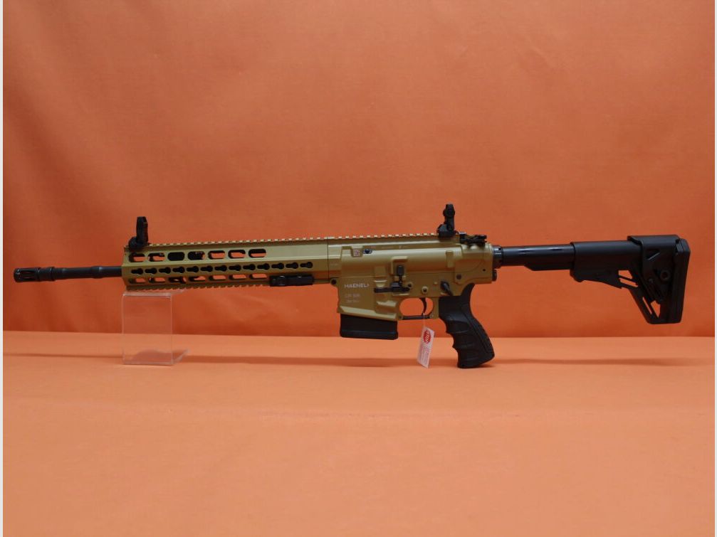 HAENEL Ha.Büchse .308Win HAENEL CR308 16,65" Lauf 2-Positionen Gas-Piston-System SR-25 KeyMod/ Sandfarben
