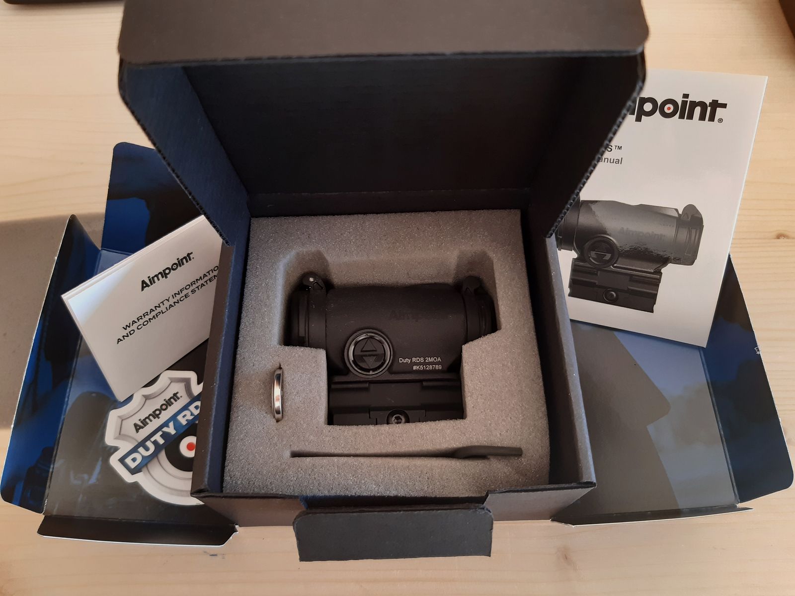 Aimpoint Duty RDS 2 MOA, 39mm, neu, originalverpackt