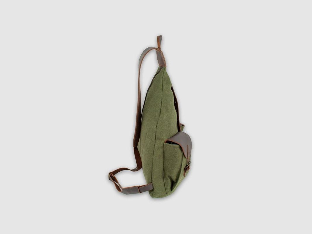Dreieckiger Wollrucksack in Grün, Bild 3 von 4