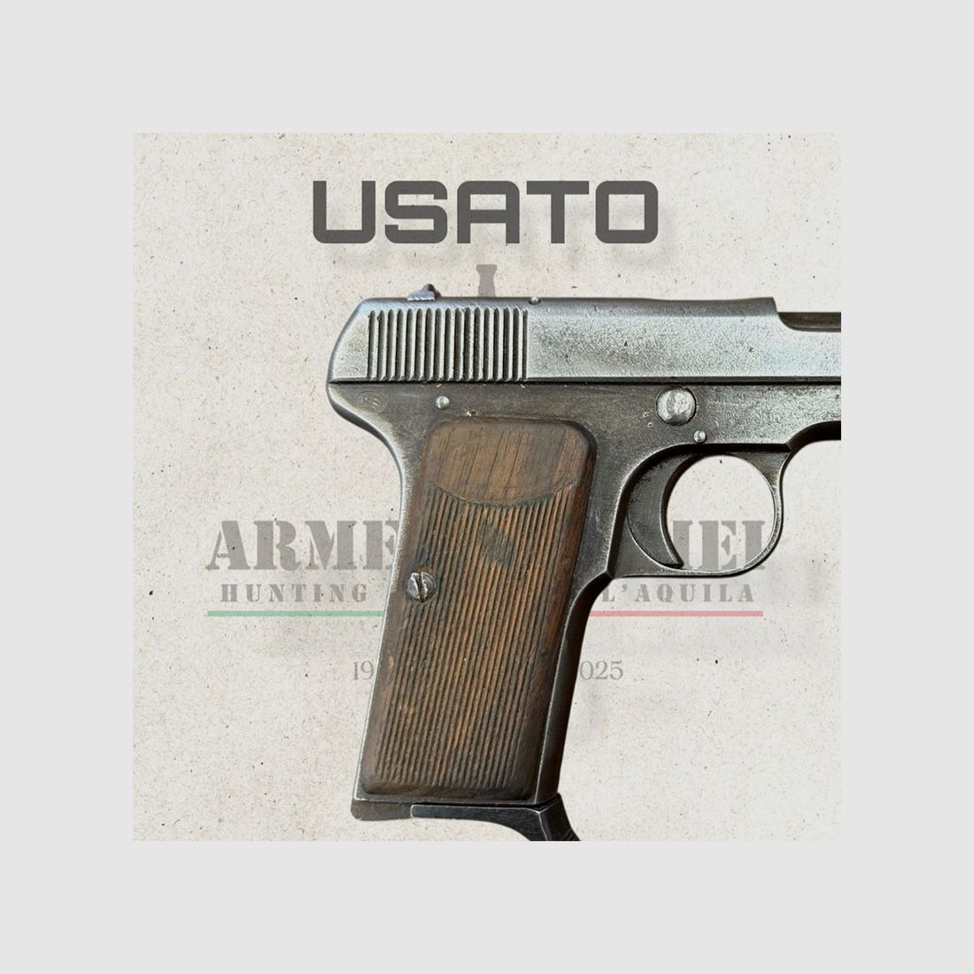 USATO – PISTOLA – BERETTA MOD. BREVETTO 1915 cal. 7,65, immagine 3 di 3