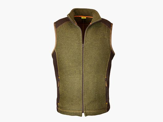 Gilet in pile "Hainrich", Verde/Marrone