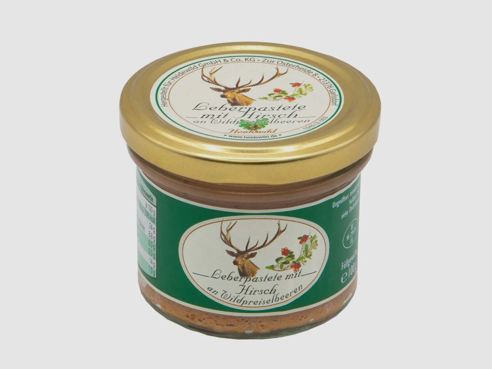 Heidewild Leberpastete mit Hirsch an Wildpreiselbeeren