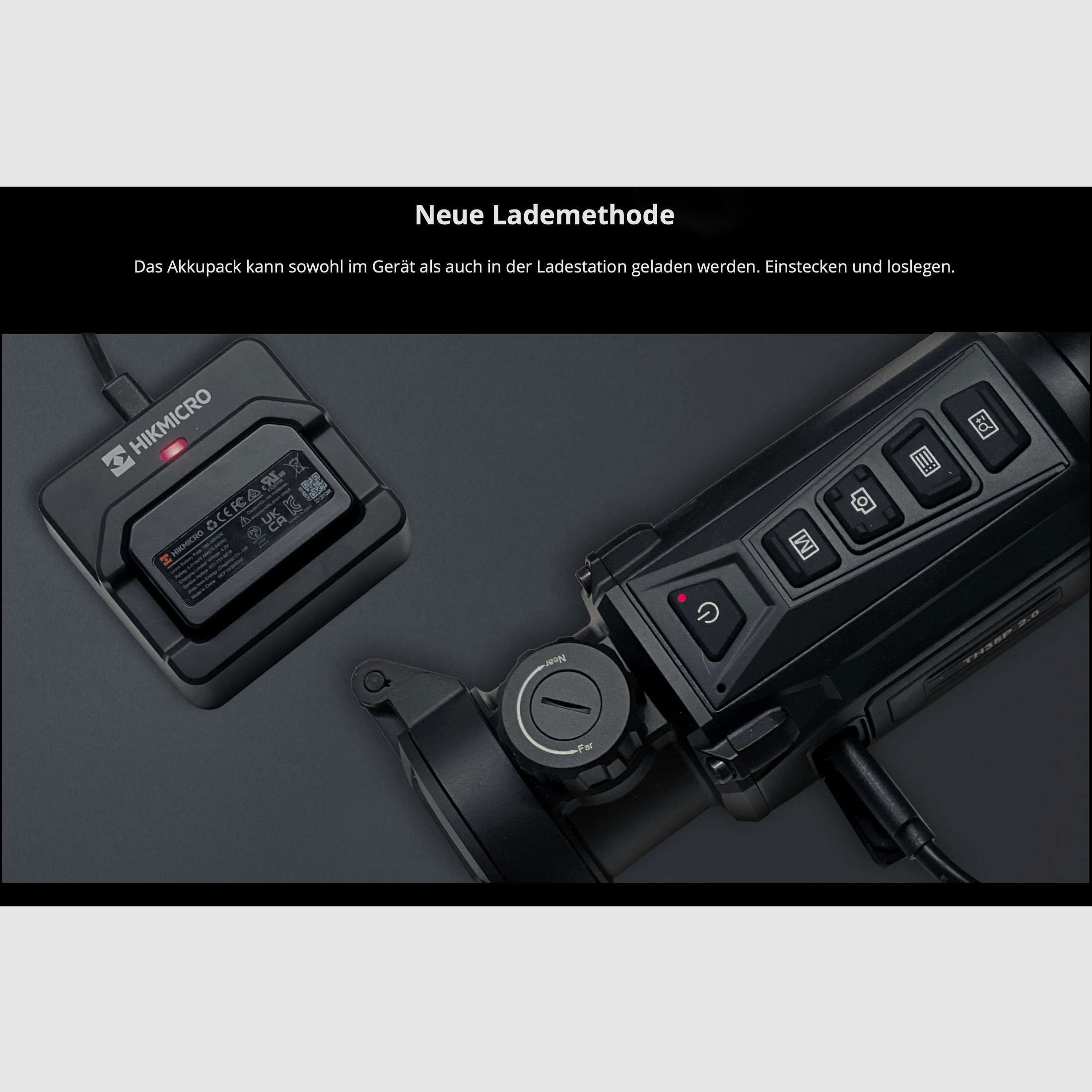 Hikmicro 50-2-083 Clip-On Thunder TE19C 2.0 thermal imaging attachment 256x192 pixels 12µm less than 35