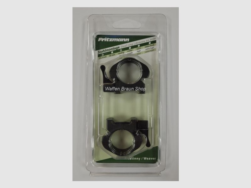 CCOP Montageringe für 11mm Schiene, Schwarz matt, 1", 9,5mm, geeignet für LG und KK