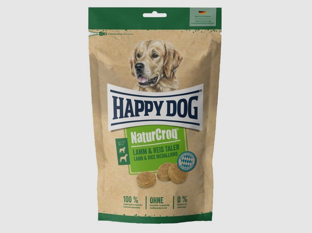 Happy Dog Hunde Snacks NaturCroq Lamm-Reis-Taler 700 g x 8 Stk.