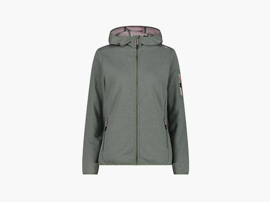Kurtka damska CMP Knit-Tech-Fleece z kapturem Salvia Jade