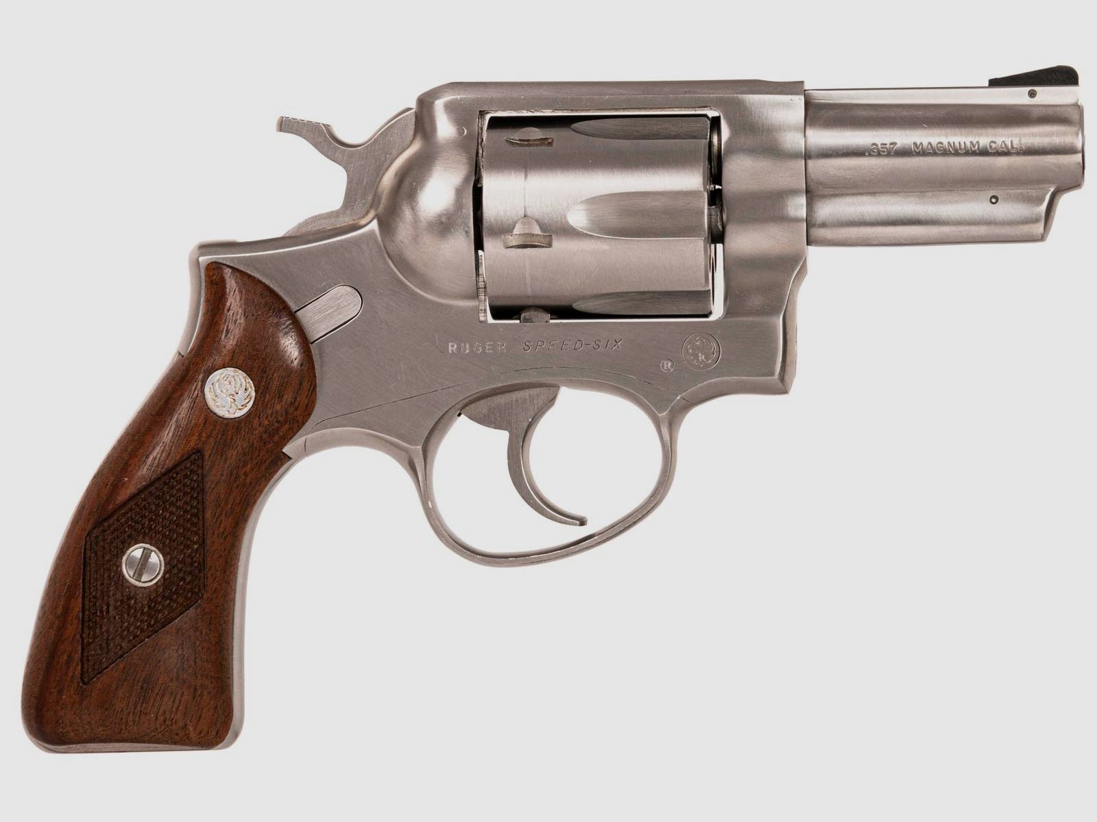 Ruger SPEED-Six , Holzgriffschalen, feste Visierung, .357Mag