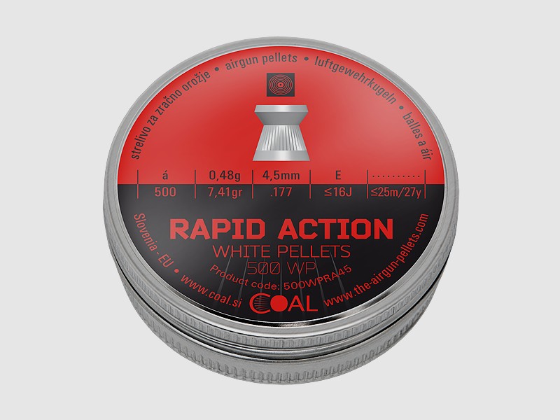 Coal Rapid Action Płaski Łeb Diabolos Żebrowany Kij Kal. 4,5 mm 500 sztuk do Magazynków Bębnowych