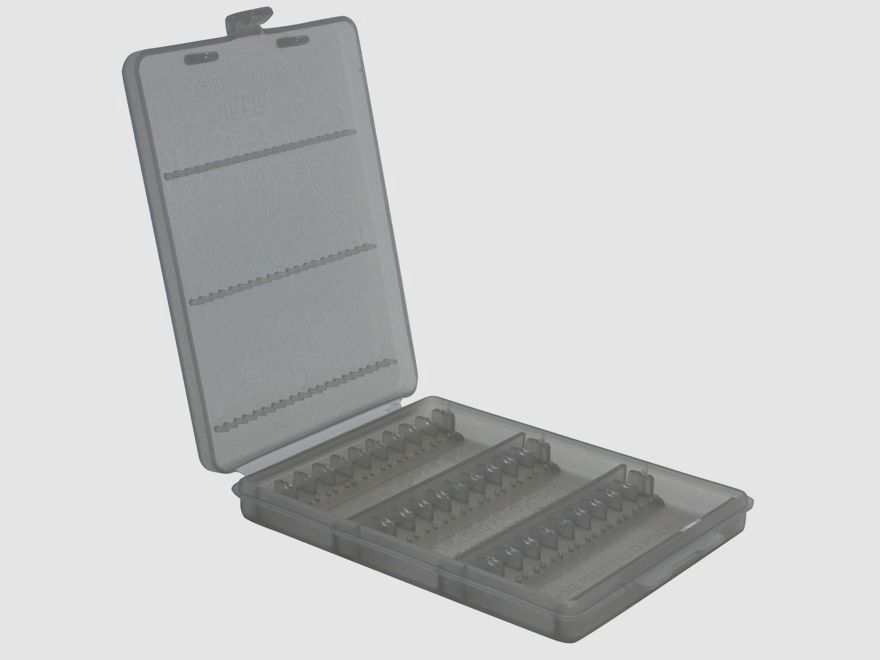 MTM cartridge case W30-22-41 smoke clear with flap lid for 30 cartridges .22 LR