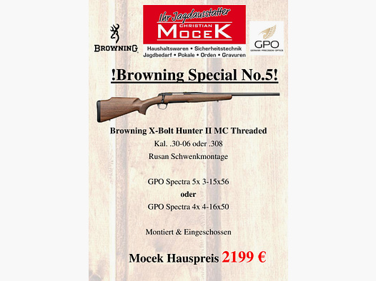 Browning X-Bolt Hunter II MC Threaded, mit GPO Spectra