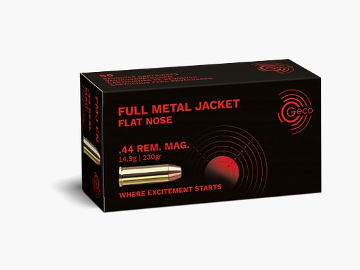 GECO .44 Mag. FMJ FN (Full Metal Jacket Flat Nose) 240grs.