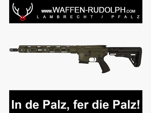 LUX DEF TEC LDT L5L OD GREEN with long handguard AR15 16.75" ABSOLUTE BARGAIN at WAFFEN RUDOLPH... available in the PFALZ only HERE!!!