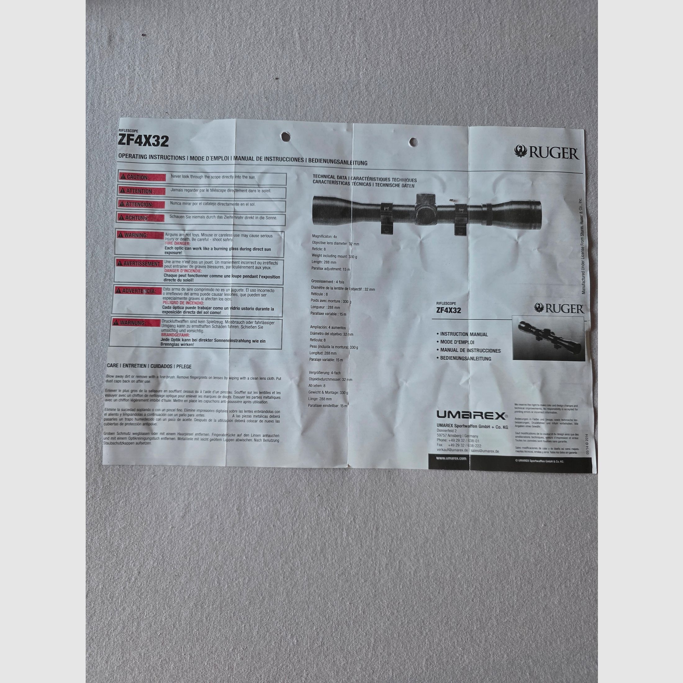Luftgewehr Ruger Air Scout Rancher Kit - 4,5 mm Diabolo (P18)