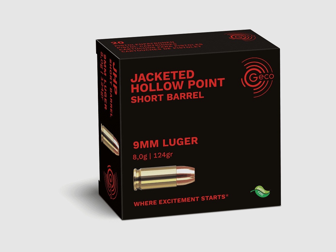 Geco 9mm Luger Hollow Point Sintox 124 gr. Red Zone - 20 pieces