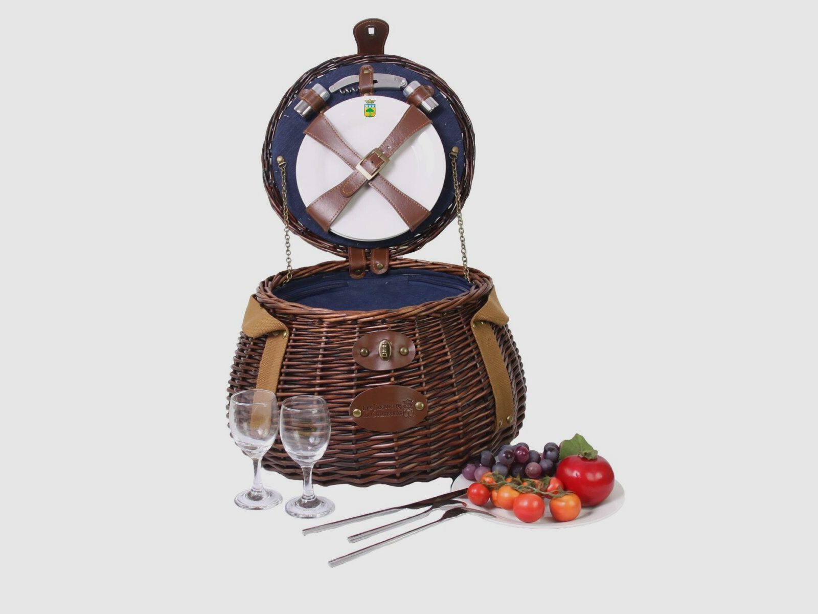 Lovergreen Picknick Motiv Picknickkorb rund für zwei PersonenTuilerien