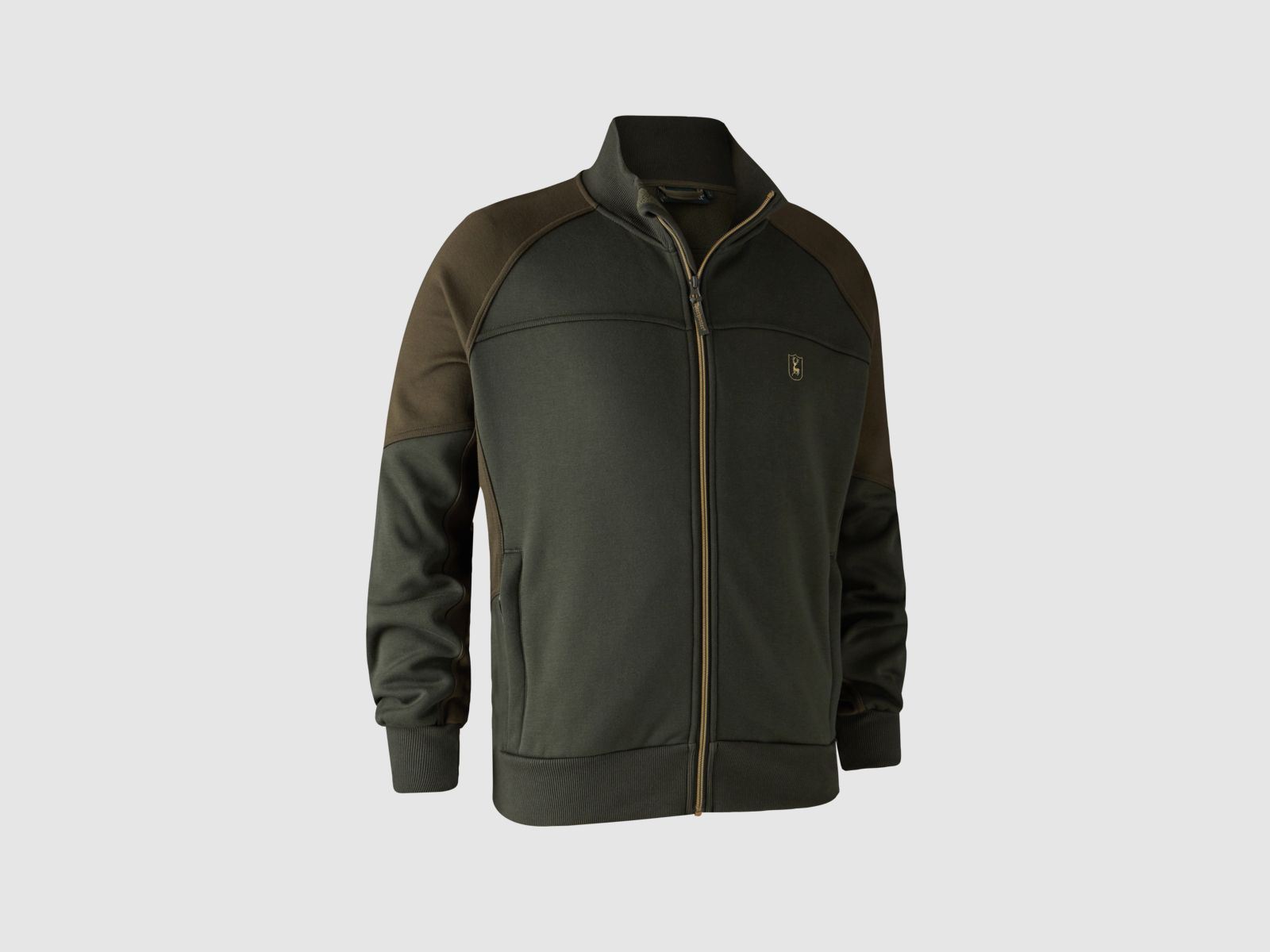 DEERHUNTER Rogaland Sweatshirt mit Rippstrickkragen Adventure Green