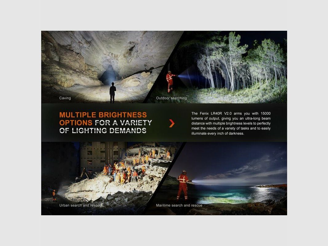 Fenix LR40R V2.0 LED flashlight