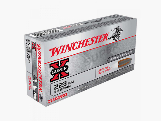 Winchester Super-X .223 Rem. 55GR JSP 20 cartucce