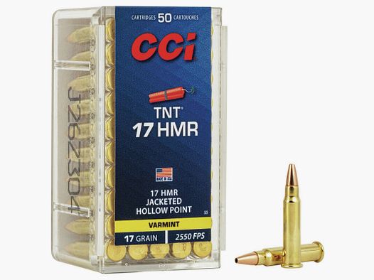 CCI 17HMR JHP VARMINT 17GR X50