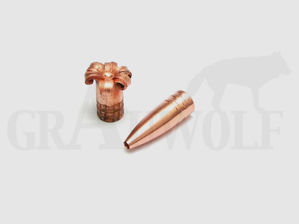 .308 / 7.62 mm 110 gr / 7.1 g DK Bullets GTE CU HV FB Copper Hollow Point Bullets 50 pieces