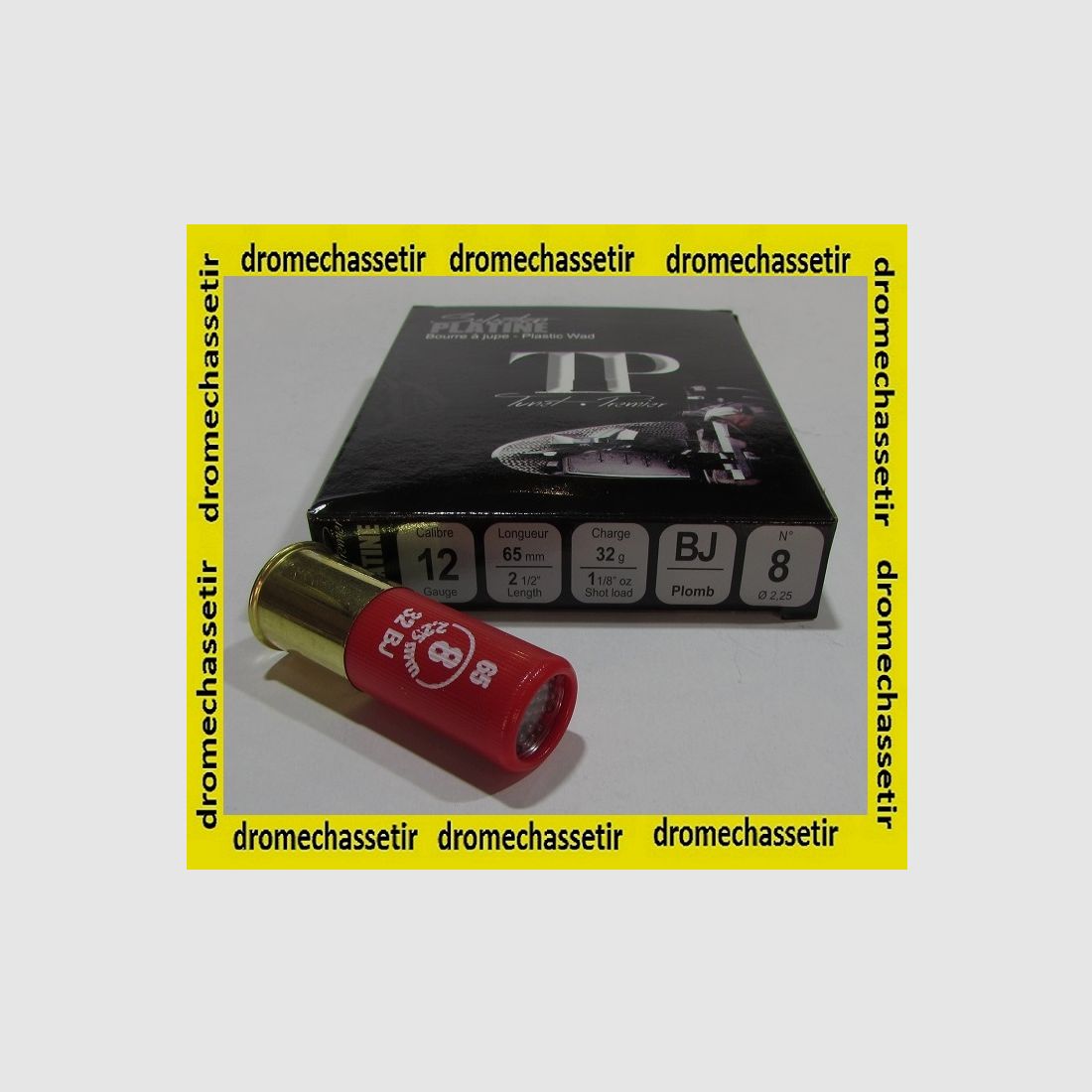 boite 10 cartouches calibre 12/65 Tunet TP platine plb 8