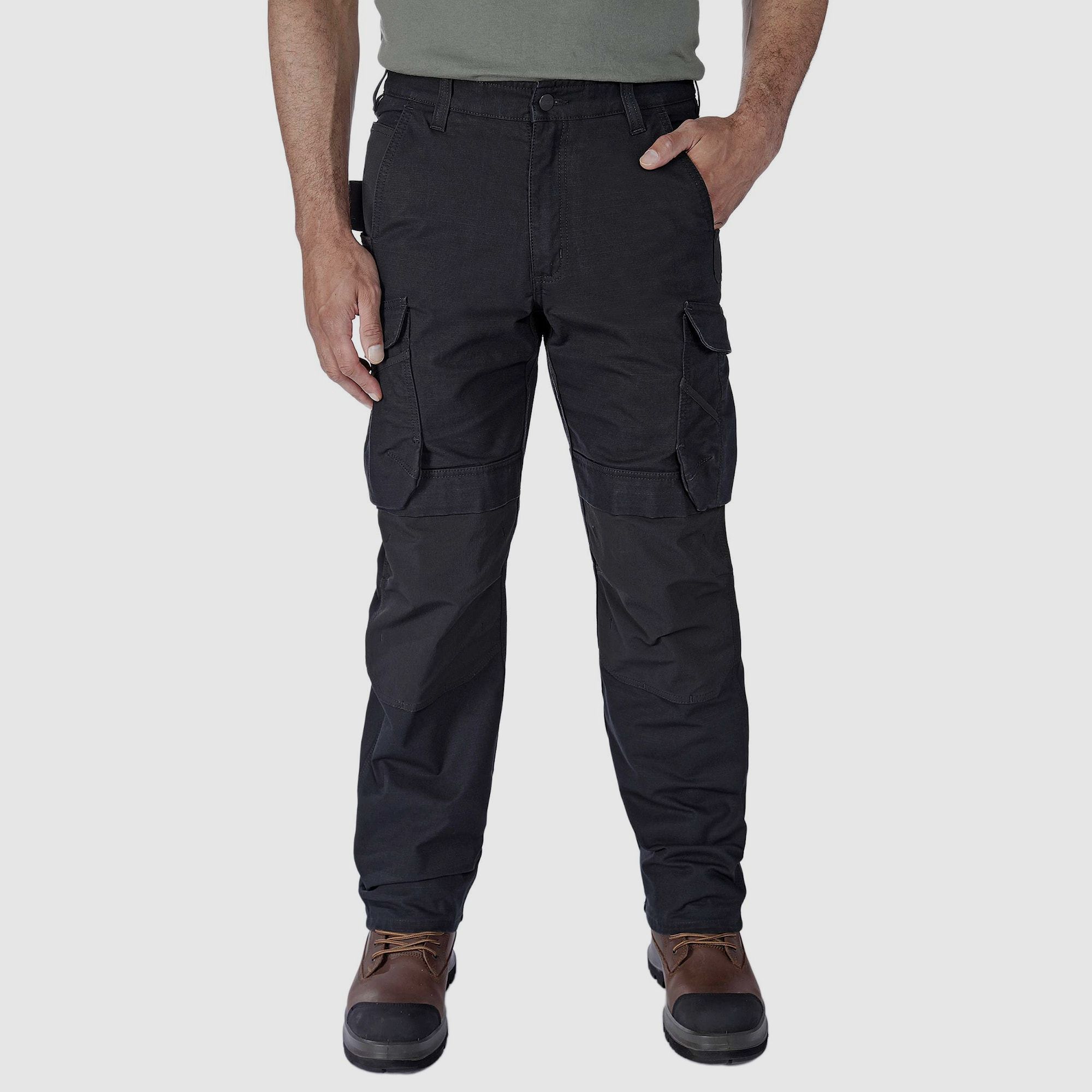 Carhartt Steel Rugged Cargo Pantalons de Travail Homme Noir W30/L32