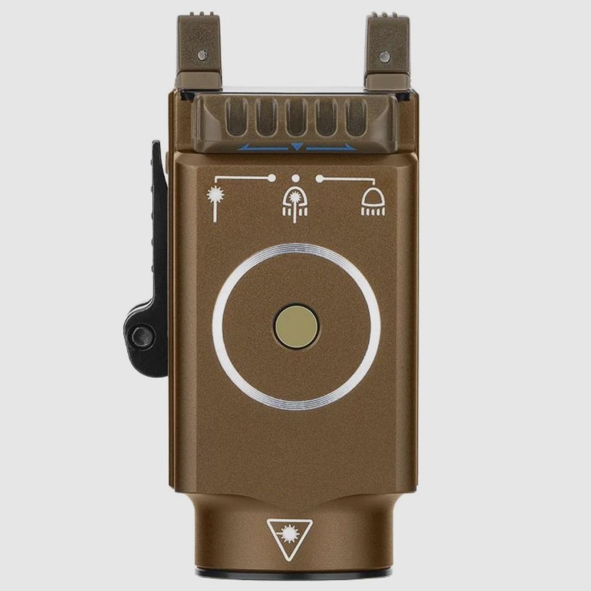 Olight – Lampe pour pistolet avec viseur laser bleu Baldr S Cool White – 800 lumens – Desert Tan, image 6 sur 7