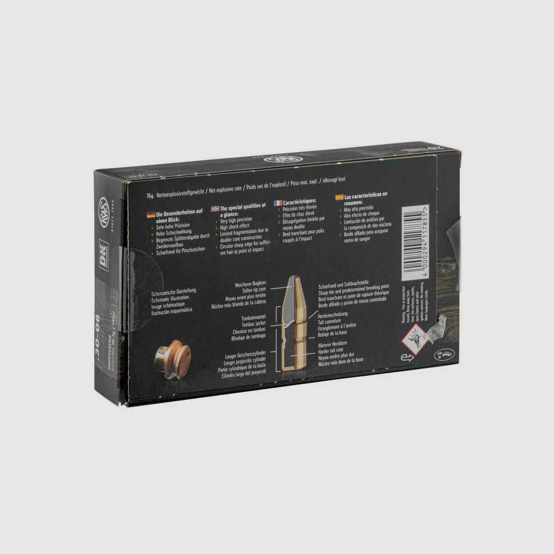 RWS 30-06 Springfield Spitzgeschoss KS 165 gr / 10,7 g - 165 gr / 10,7 g, Bild 10 von 10